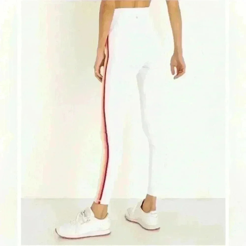 Spirtual Gangster rainbow 🌈 white track leggings sz small - Picture 3 of 12